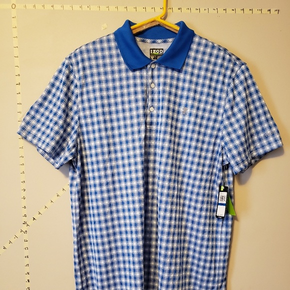 IZOD Golf Collared Polo/Wicking/SunControl - Picture 1 of 8